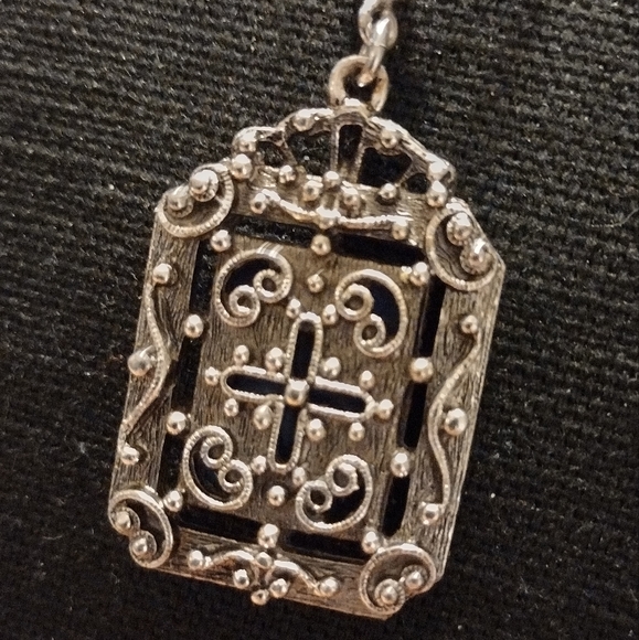 Sterling and lapis large pendant necklace - Picture 16 of 16